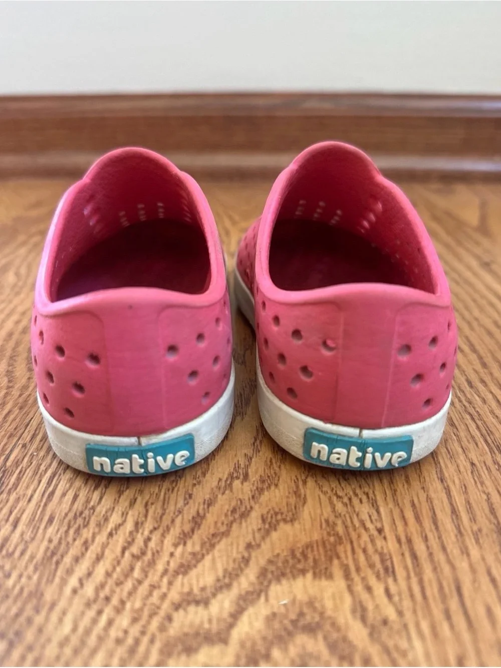 Kids Pink Slip-On Perforated Casual Shoes